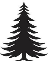 Clásico adornado pinos nostálgico ilustraciones centelleo luces extravagancia s para Navidad arboles vector