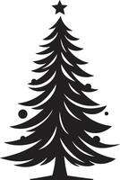 Silver Bells and Pinecones s for Classic Christmas Trees Festive Garland Adorned Trees Elements for Holiday Joy vector