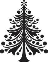Clásico trineo paseo abetos nostálgico Navidad árbol elementos Nevado mundo maravilloso s para escarchado Navidad árbol s vector