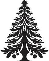 Frosted Forest Fantasy Christmas Tree Collection Nordic Evergreen Charm s for Scandinavian Decor vector