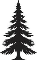 estrellado noche pinos Navidad árbol elementos para mágico s encantado hojas perennes arboleda s para fantasía árbol decoración vector