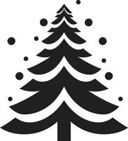 iluminado por las estrellas Navidad noche ilustraciones para mágico árbol decoración polar Rápido pinos elementos para caprichoso Navidad arboles vector