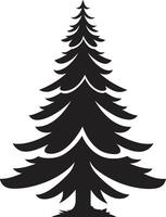 clásico pino colección s para fiesta gráficos dorado resplandor hojas perennes Navidad árbol elementos vector