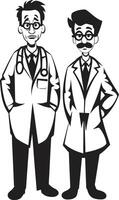 Nurturing Compassion Doctors Kindness Towards Patients Expressed in Black Doctors Supportive Relationship with Patients in Black ic vector
