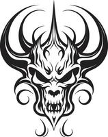 Dark Dominion Devilhead Wicked Emblem Black Devilhead vector