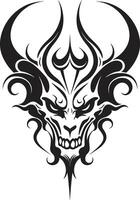 Temptation Token Sinister Devilhead in Black Shadowed Sovereignty Sinister Devilhead Tattoo vector
