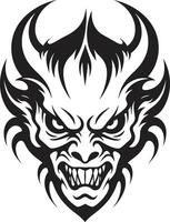 Obsidian Oath Devilhead for the Dark Diabolic Dynasty Evil Devilhead in Black vector