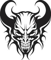 Diabolic Dynasty Evil Devilhead in Black Ebon Enigma Sinister Devilhead Symbol vector