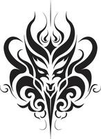 Temptation Token Evil Devilhead in Black Shadowed Sovereignty Sinister Devilhead Tattoo vector