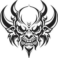 Sinful Stamp Black Devilhead Demonic Decal Devilhead Tattoo Symbol vector