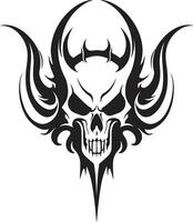 Obsidian Oath Devilhead Tattoo in Dark Sinister Seal Black Devilhead vector