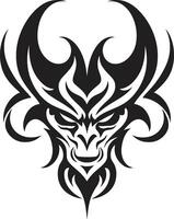 Ebon Enigma Black Devilhead Sinister Shadow Devilhead Tattoo Symbol vector