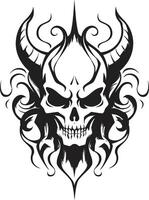 Midnight Majesty Devilhead Tattoo Symbol Malevolent Mark Evil Devilhead vector
