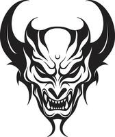 Ebon Enigma Evil Devilhead Sinister Shadow Black Devilhead vector