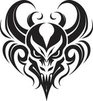 Stygian Symbolism Black Devilhead Shadowed Sovereignty Devilhead Tattoo vector