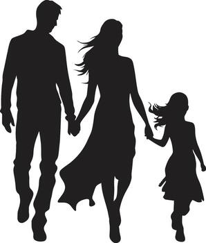 Happiness Architects Family Element Unity Utopia ic Happy Family Emblem vector