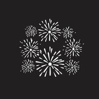 Dazzling Lights Symphony of Firework Elements Starry Elegance Firework Sparks Emblem vector