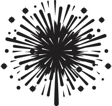Starlight Serenade of Firework Elements Astral Array ic Emblem for Firework Sparkles vector