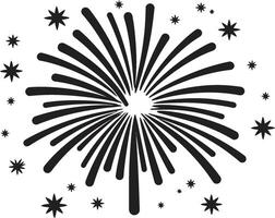 Pyrotechnic Pizzazz ic Emblem for Firework Sparkling Splendor of Firework Sparks vector
