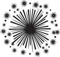 Starry Elegance Firework Sparks Emblem Celestial Burst ic of Firework Spark Element vector