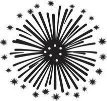 crepúsculo centelleo ic emblema para Fuegos artificiales festivo luces brillar vector