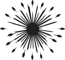 Dazzling Lights Symphony Firework Starry Elegance Spark Emblem vector