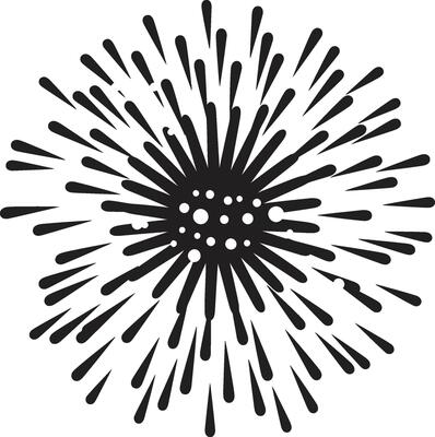 Night Sky Illumination Firework Emblem Dazzling Delight of Firework Spark Element
