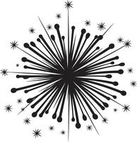 Festive Firestorm Firework Masterpiece Starlight Splendor Emblem of Firework Sparks vector