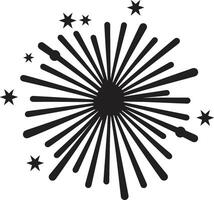 Starry Sparks Firework Element Pyrotechnic Pizzazz ic Firework Emblem vector