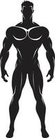 Abyssal Avenger Male Hero Stygian Sentinel Full Body Superhero vector