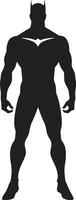 Onyx Champion Full Body Hero Dusk Dynamo Black Superhero Silhouette Symbol vector