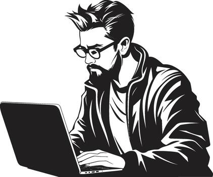 ciber centinela guardián de la seguridad cibernética digital arquitecto constructor de virtual imperios vector