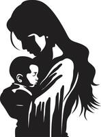 Heavenly Harmony of Mother and Child Precious Moments Emblematic Element of Motherhood vector