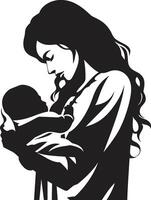 Tender Harmony of Motherhood Radiant Connection Emblematic Element for Mother and Child vector