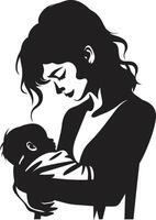 interminable amor lazo ic de maternidad alegre unión emblemático elemento para madre y bebé vector