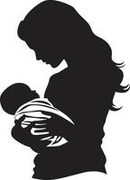 ama cuna de madre participación bebé en abrazando alegría emblemático elemento para maternidad vector