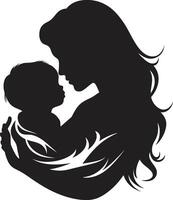 familia serenidad emblemático elemento para madre y niño materno resplandor de madre participación infantil vector