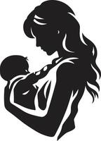 Heartfelt Connection Mother and Baby Timeless Embrace of Mother Holding Newborn vector