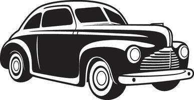 Dapper Drives Emblematic Element for Vintage Auto Doodle Old School Opulence Doodle Line Art vector