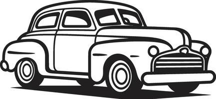 Sketchbook Symphony for Classic Car Doodle Dapper Drives Emblematic Element for Vintage Auto Doodle vector
