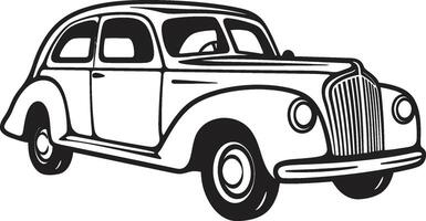 Sketchbook Wheels ic Element for Retro Car Rustic Rides Doodle Line Art vector