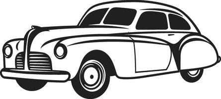 Artistic Autocraft Vintage Car Doodle Emblematic Retro Rhapsody ic Element for Doodle Line Art vector