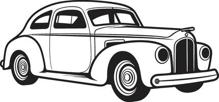 Ink and Ignition Emblematic Element for Vintage Car Doodle Rolling Reminiscence for Doodle Line Art vector