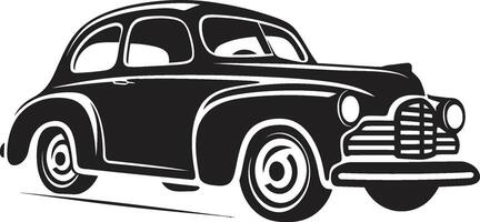 Time Honored Transport ic Element of Retro Car Rustic Rides Revival Doodle Line Art Emblematic vector