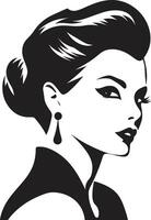 Aesthetic Allure Fashion and Beauty Portrait of Elegance Element for Womans Face vector