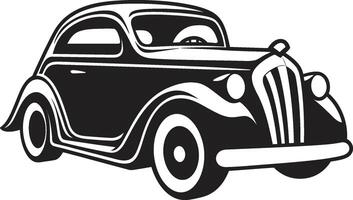 Yesteryears Charm Classic Car Doodle Element Elegance Unveiled Womans Face vector