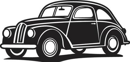 Dapper Drives Vintage Car Doodle Old School Opulence Emblematic Element for Retro Car Doodle vector