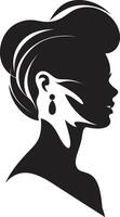Serene Splendor for Womans Face in Fashion Chic Contours ic Beauty Element in Womans Face vector