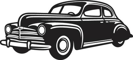 Nostalgia Navigator of Doodle Line Art Artistic Autocraft Vintage Car Doodle Emblematic vector