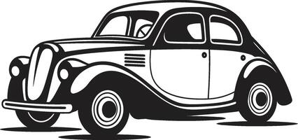 Hand Drawn Horsepower Vintage Car Doodle Gentlemans Journey Retro Car Emblematic Element vector